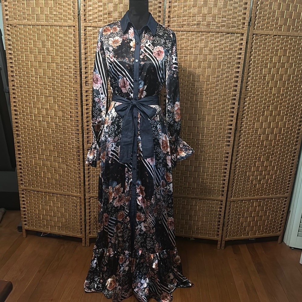 Floral Navy Maxi Dress